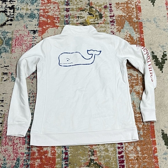 Women's Vineyard Vines Whale Design 1/4 Zip Up Pullover Sweatshirt - Picture 2 of 8